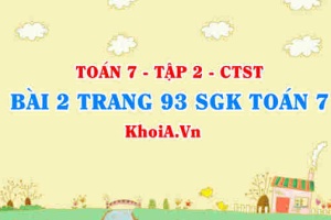 Bài 2 trang 93 SGK Toán 7 Tập 2 Chân trời sáng tạo